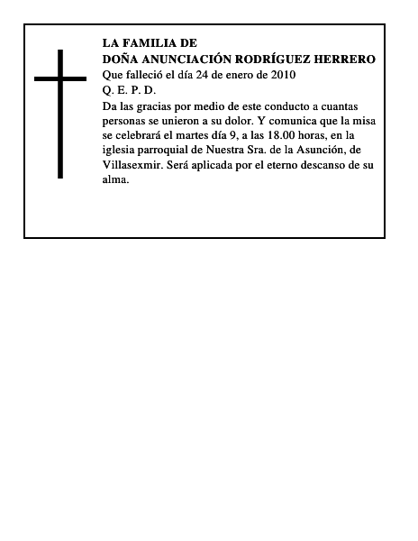 Doña Anunciación Rodríguez Herrero