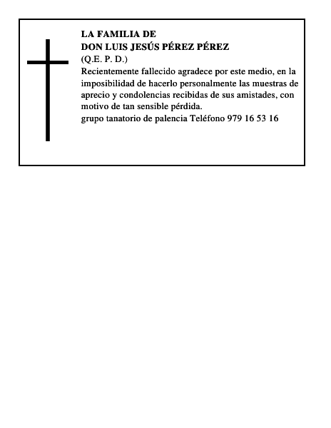 Don Luis Jesús Pérez Pérez