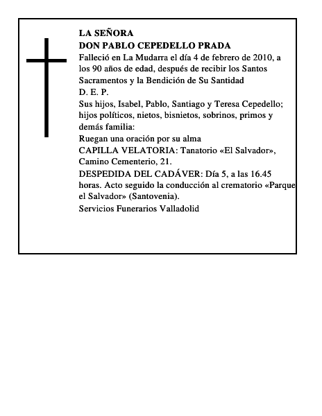Don Pablo Cepedello Prada