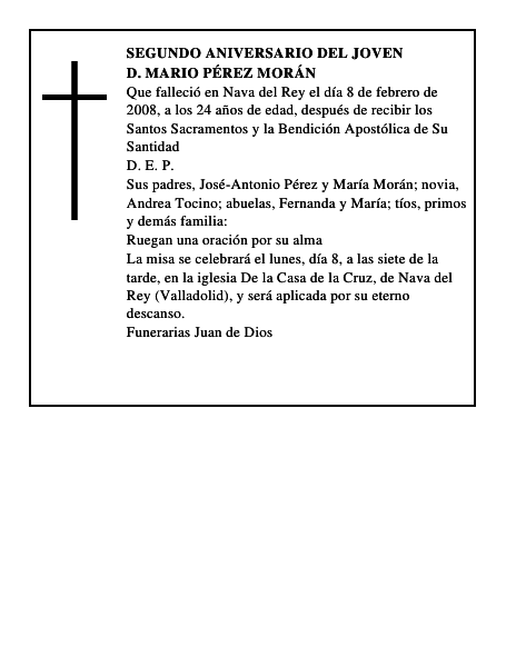 D. Mario Pérez Morán