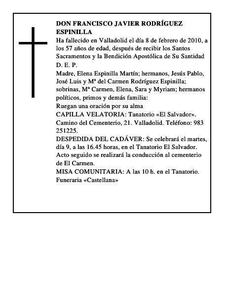 Don Francisco Javier Rodríguez Espinilla