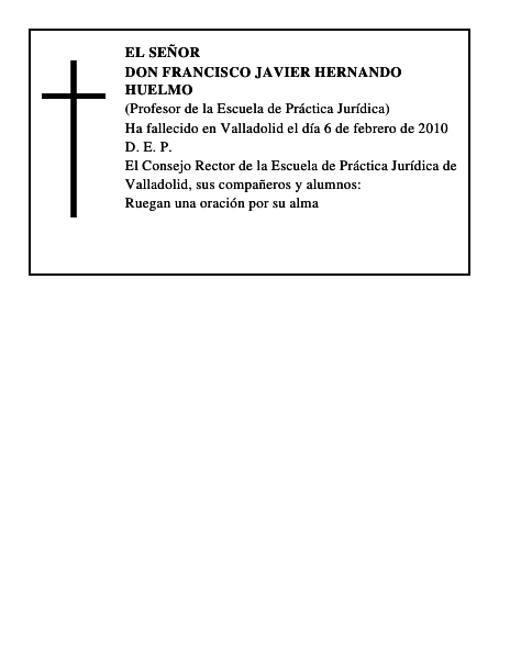 Don Francisco Javier Hernando Huelmo