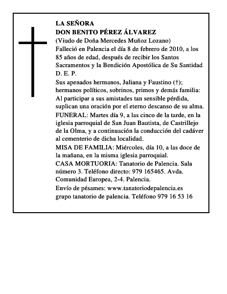 Don Benito Pérez Álvarez