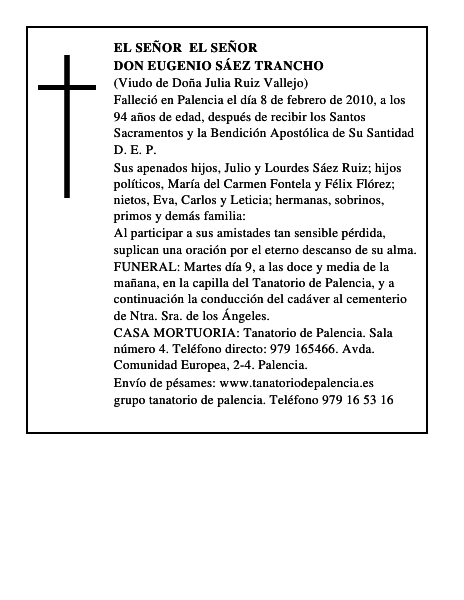 Don Eugenio Sáez Trancho