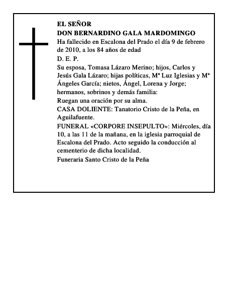 Don Bernardino Gala Mardomingo