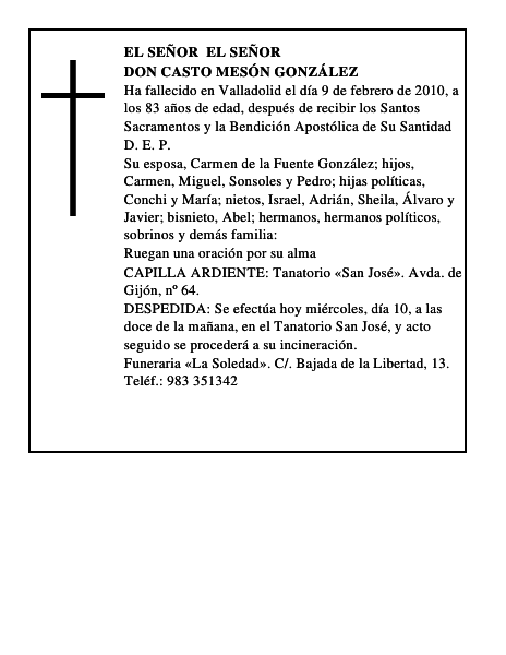 Don Casto Mesón González