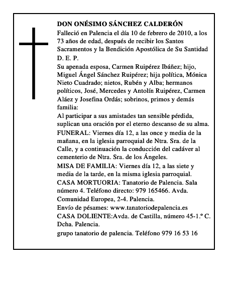 Don Onésimo Sánchez Calderón