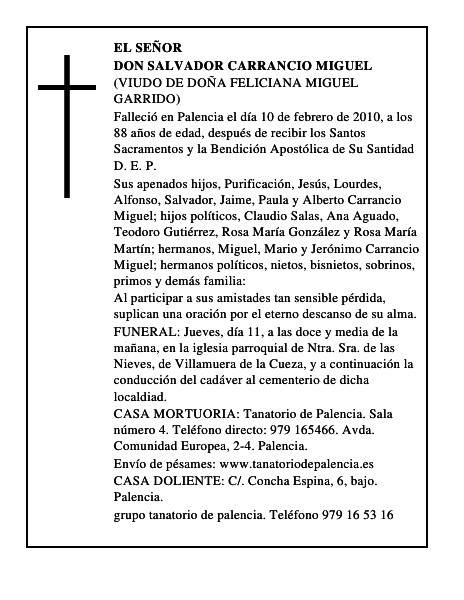 Don Salvador Carrancio Miguel
