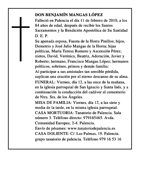 Don Benjamín Mangas López