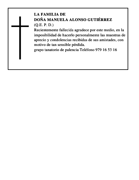 Doña Manuela Alonso Gutiérrez