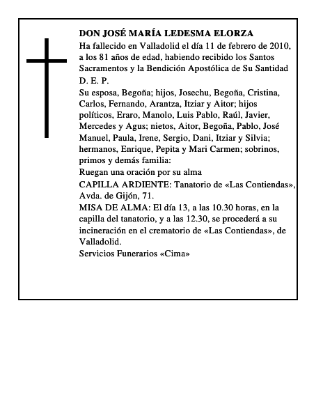 Don José María Ledesma Elorza