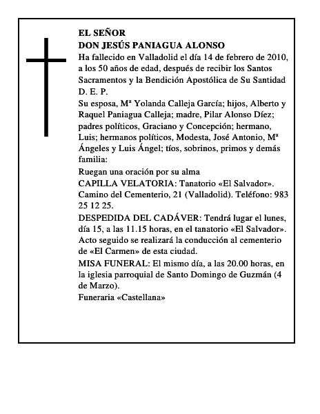 Don Jesús Paniagua Alonso