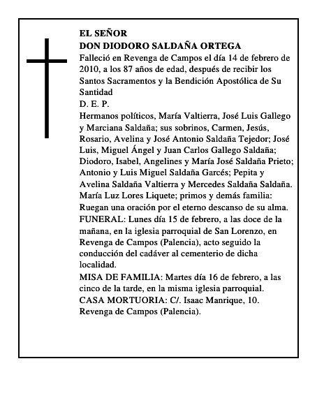 Don Diodoro Saldaña Ortega