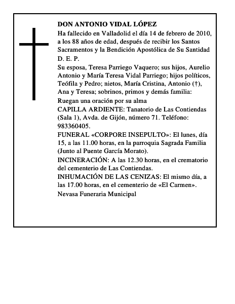 Don Antonio Vidal López