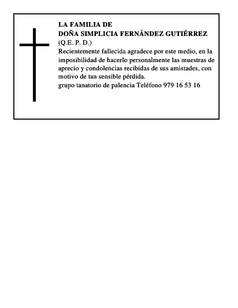 Doña Simplicia Fernández Gutiérrez