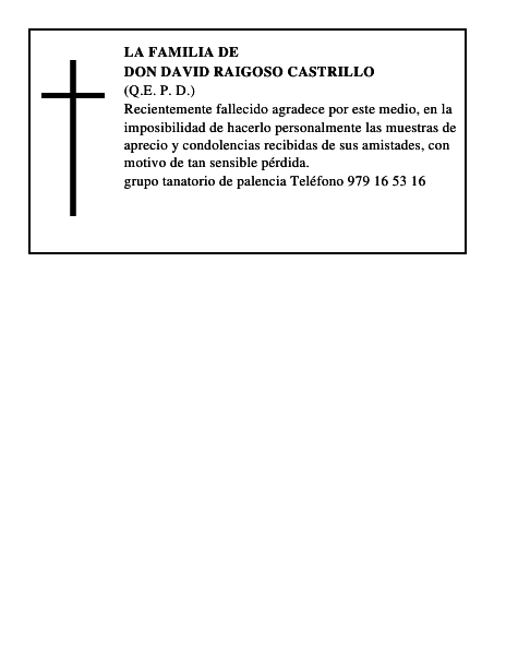 Don David Raigoso Castrillo