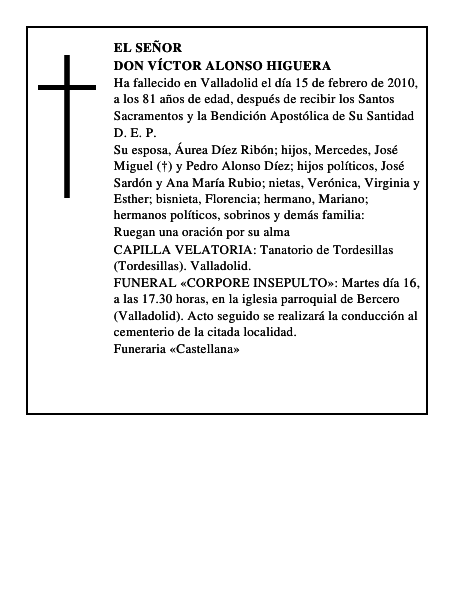 Don Víctor Alonso Higuera