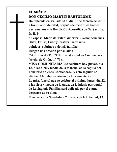 Don Cecilio Martín Bartolomé