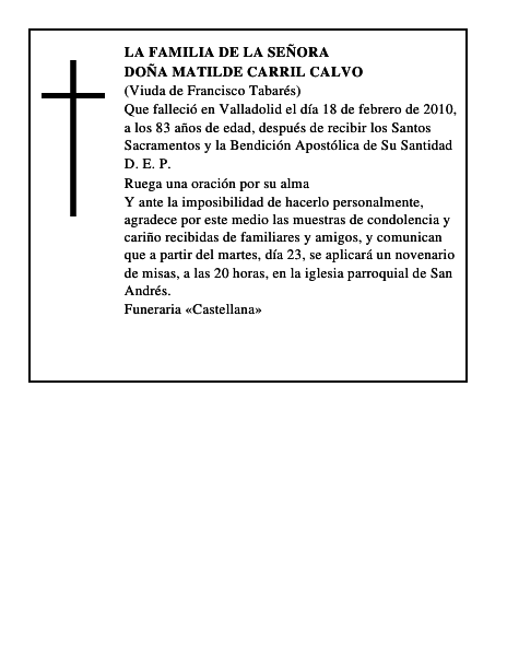 Doña Matilde Carril Calvo