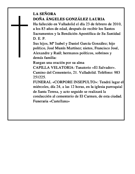 Doña Ángeles González Lauria