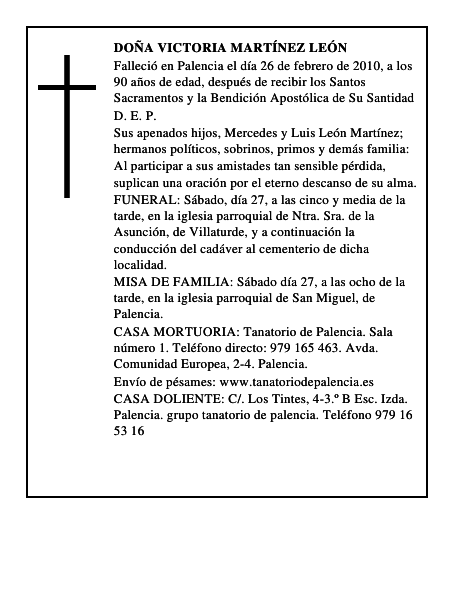 Doña Victoria Martínez León