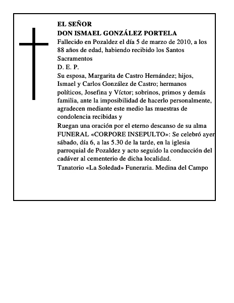 Don Ismael González Portela