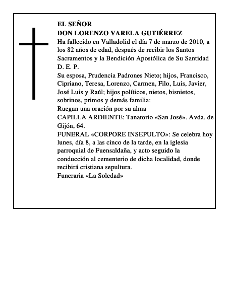 Don Lorenzo Varela Gutiérrez