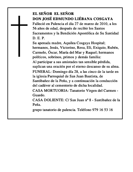 Don José Edmundo Liébana Cosgaya