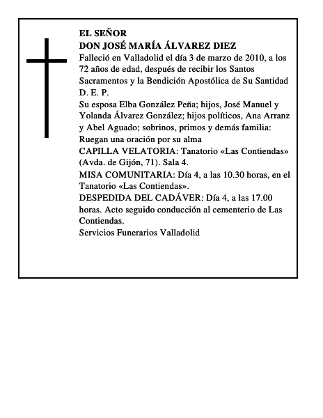 Don José María Álvarez Diez