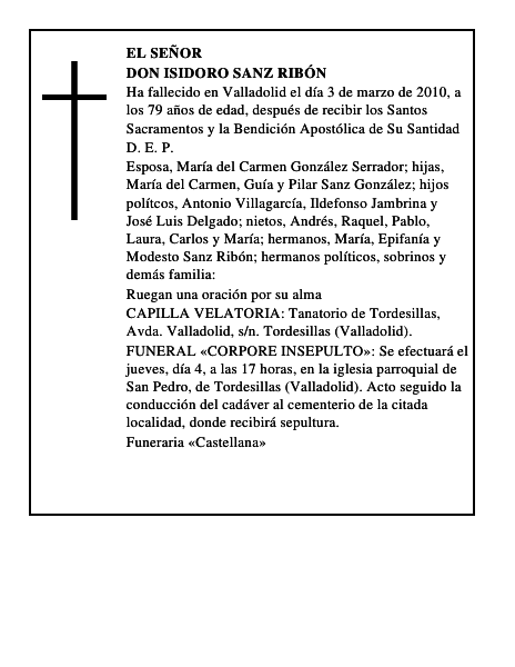 Don Isidoro Sanz Ribón