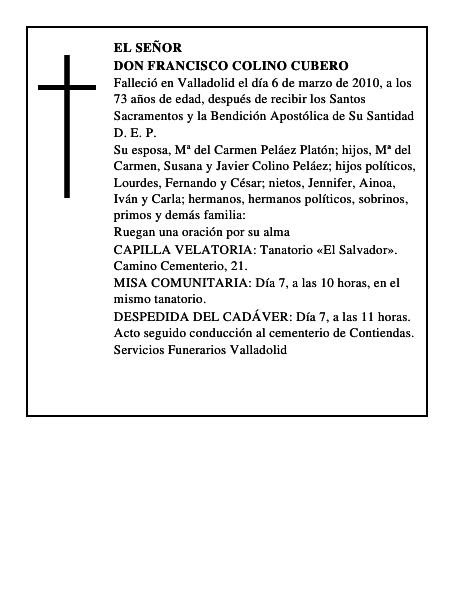 Don Francisco Colino Cubero
