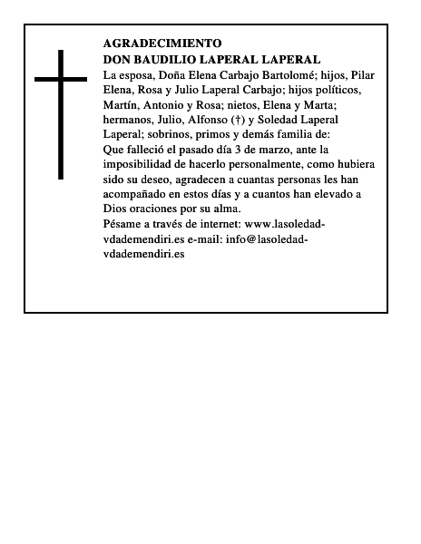 Don Baudilio Laperal Laperal