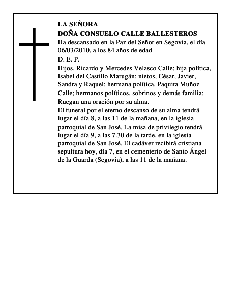 Doña Consuelo Calle Ballesteros