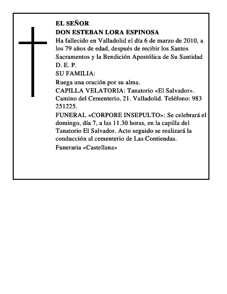 Don Esteban Lora Espinosa