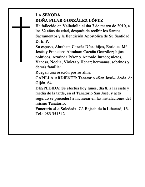 Doña Pilar González López