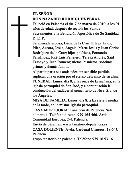 Don Nazario Rodríguez Peral