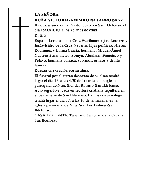 Doña Victoria-Amparo Navarro Sanz