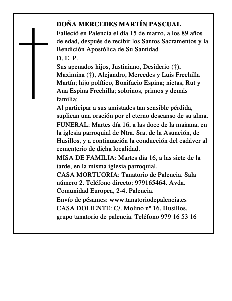 Doña Mercedes Martín Pascual