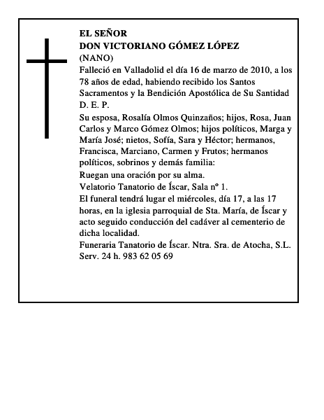 Don Victoriano Gómez López