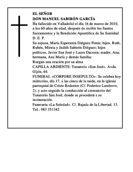 Don Manuel Sabirón García