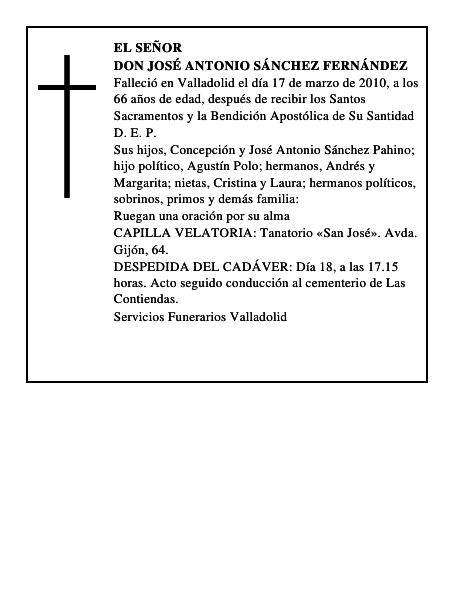 Don José Antonio Sánchez Fernández