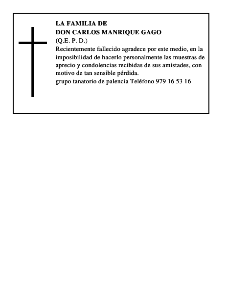 Don Carlos Manrique Gago