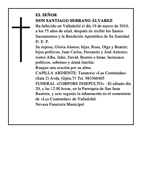 Don Santiago Serrano Álvarez