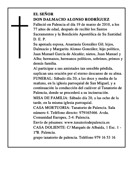 Don Dalmacio Alonso Rodríguez