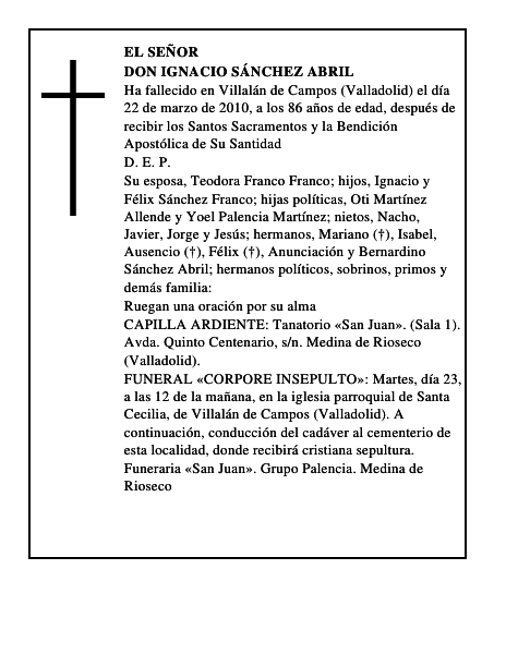 Don Ignacio Sánchez Abril