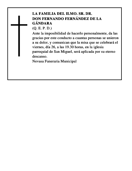 Don Fernando Fernández de la Gándara