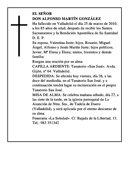 Don Alfonso Martín González