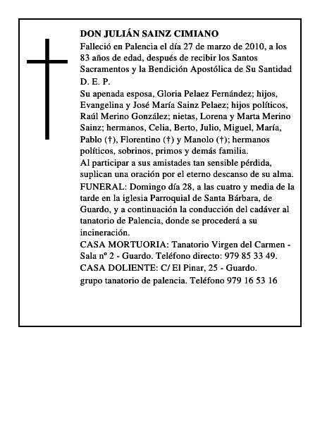 Don Julián Sainz Cimiano
