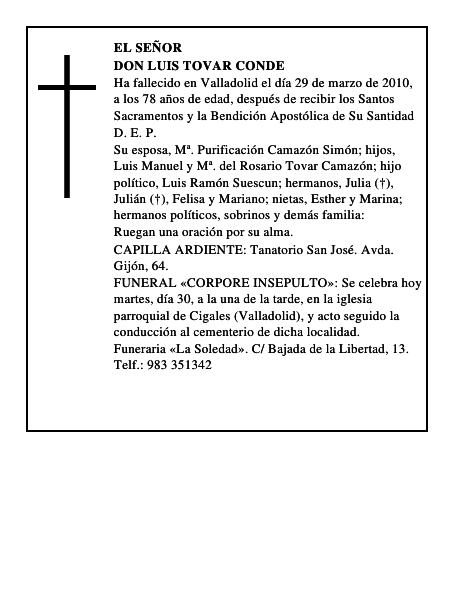 Don Luis Tovar Conde