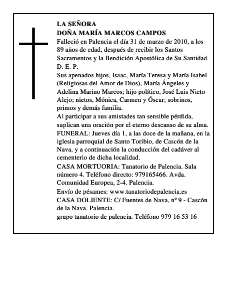 Doña María Marcos Campos